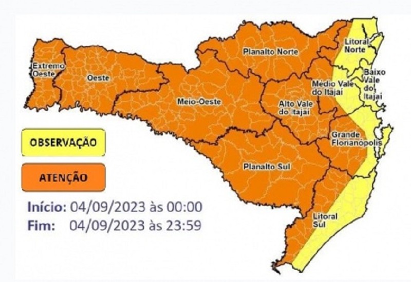 Divulgação/Defesa Civil