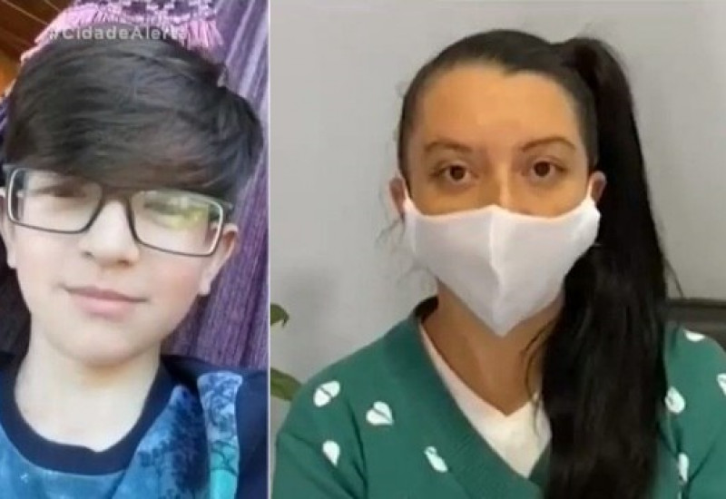 Rafael Winques e a mãe Alexandra