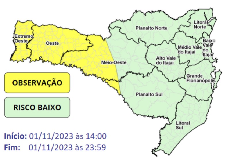 Divulgação/Defesa Civil