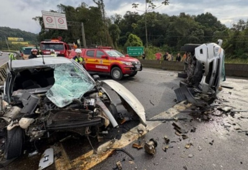 BR-101, BR-282 e BR-470 são as mais perigosas no Estado (Foto: CBMSC, Divulgação)