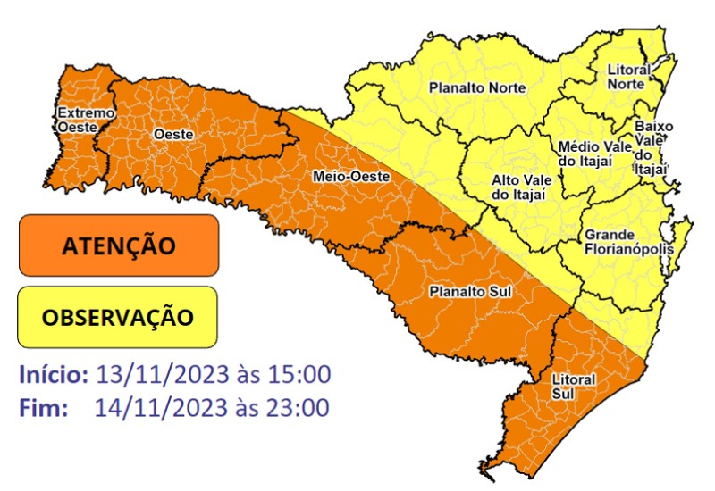 Divulgação/Defesa Civil