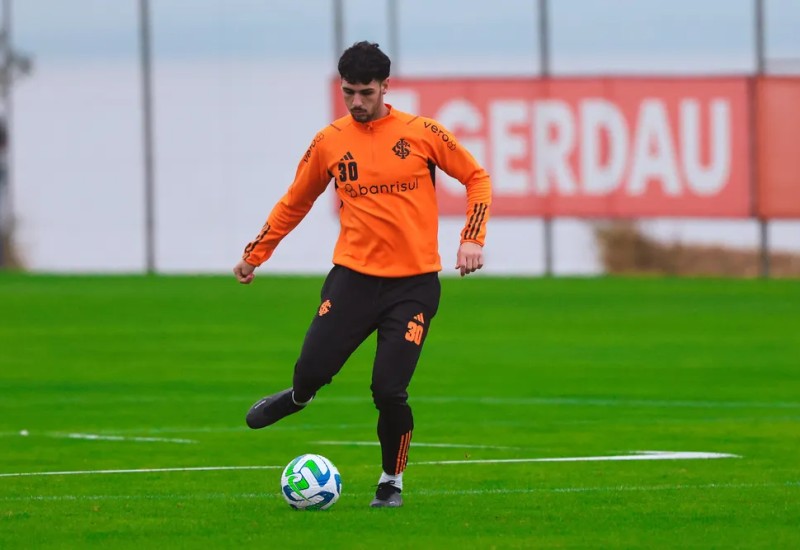 Johnny em treino do Inter — Foto: Ricardo Duarte/Divulgação, Internacional