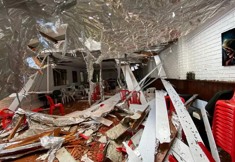 Local ficou destruído – Foto: Corpo de Bombeiros/Divulgaçao/ND