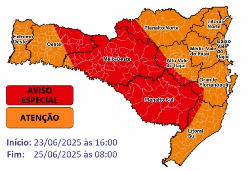 Divulgação/Defesa Civil