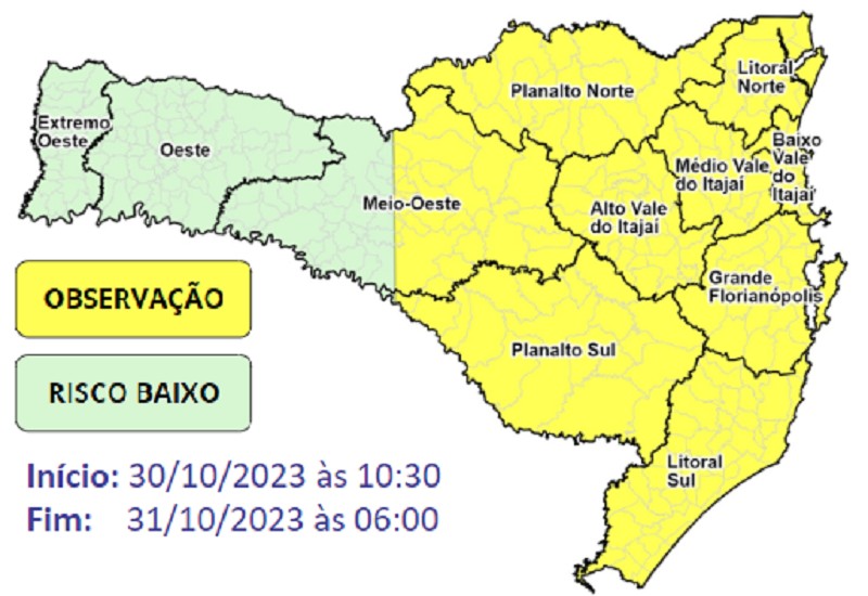 Divulgação/Defesa Civil