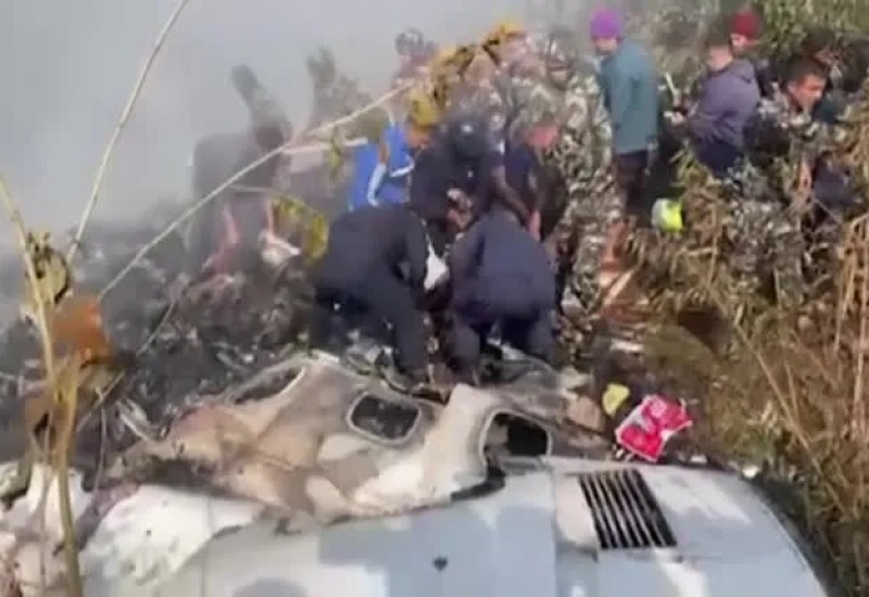 Avião cai em Pokhara, no Nepal/ANI/Gopal Sharma da Reuters
