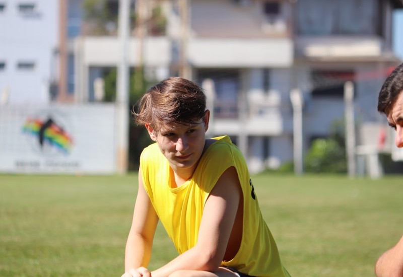ATRAÇÃO DO CLÁSSICO: Bruninho é filho do presidente do Ouro Verde, mas defende o Guarani (Foto: Luis Bataglin/Guarani)