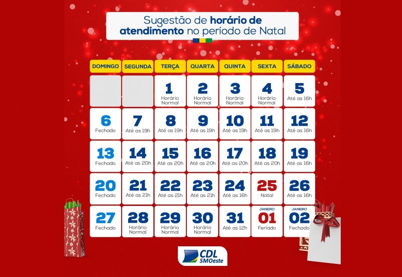 Comércio amplia horário de atendimento em dezembro para favorecer consumidores da região