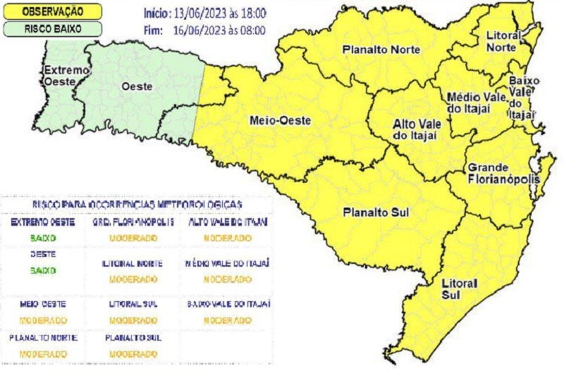 Divulgação/Defesa Civil