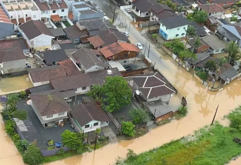 Situação de municípios após fortes chuvas em SC preocupa poder executivo – Foto: Prefeitura de Joinville/Divulgação