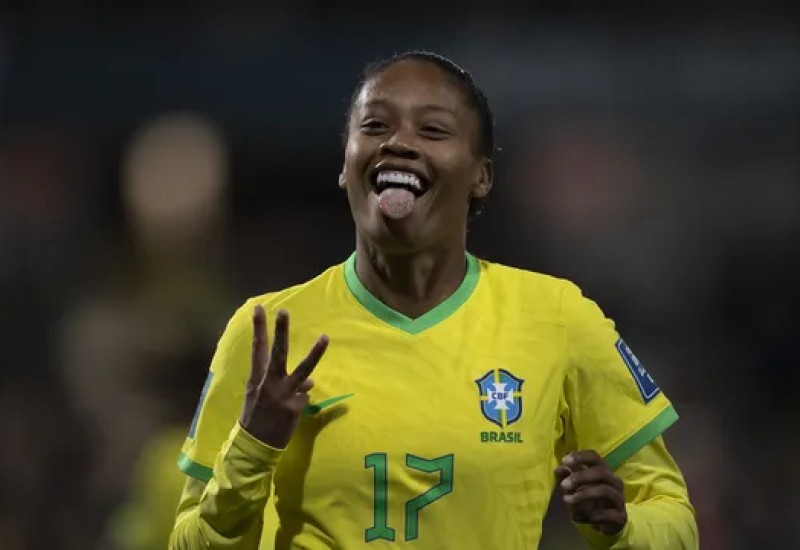 Autora de três gols, Ary Borges foi o grande destaque do Brasil  (Foto: Thaís Magalhães / CBF)