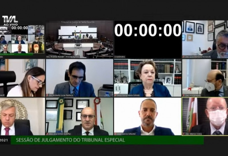 A sessão é virtual e coordenada pelo presidente do TJSC, Ricardo Roesler