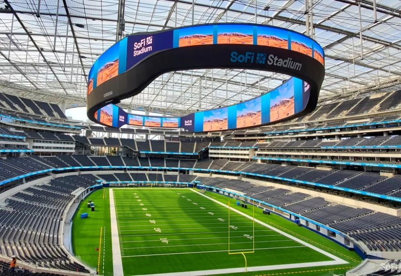 SoFi Stadium, em Inglewood, na região metropolitana de Los Angeles, vai receber estreia do Brasil — Foto: Reprodução