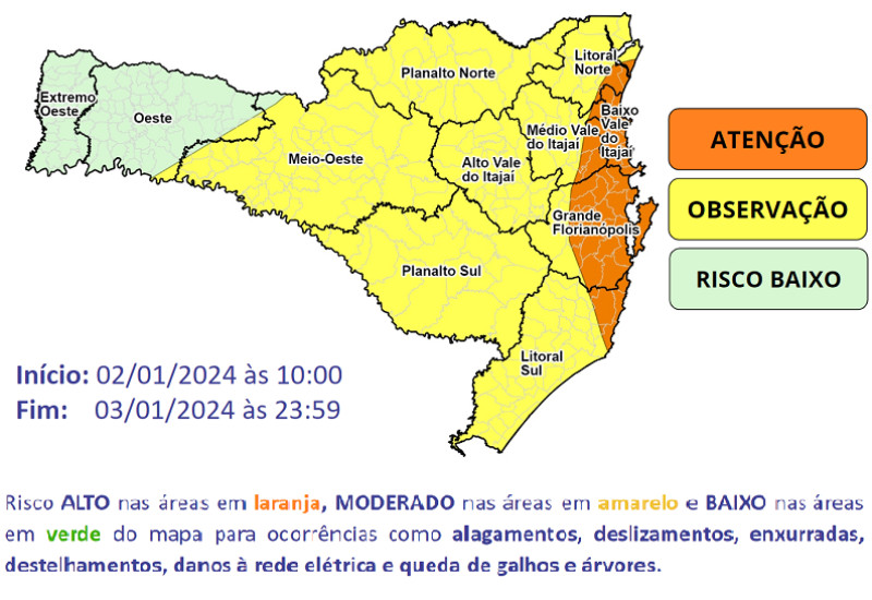 Divulgação/Defesa Civil