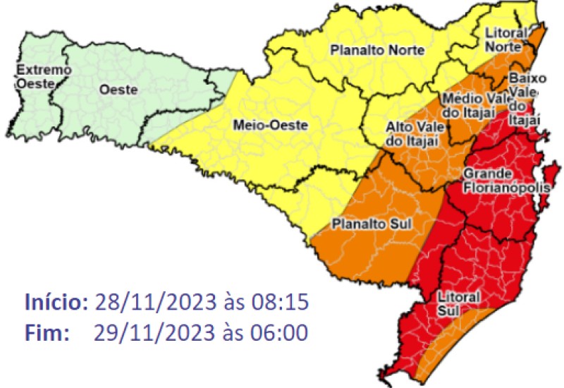 Divulgação/Defesa Civil