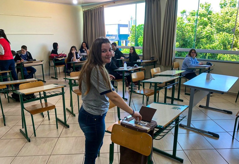 Escola São Miguel foi uma das 16 instituições que escolheu representantes da Câmara Mirim | Foto: Divulgação/Câmara de Vereadores
