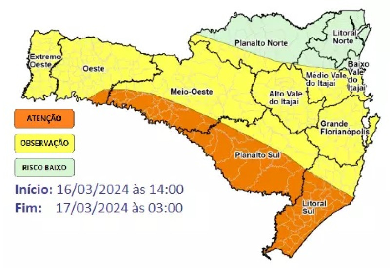 Divulgação/Defesa Civil