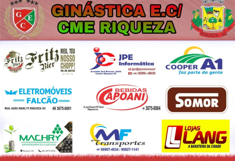 Ginástica/CME conta com o apoio de um timaço de patrocinadores