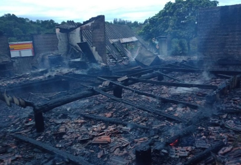 Foto: Corpo de Bombeiros/Palmitos/Divulgação