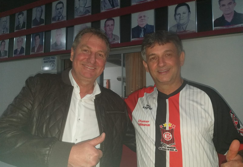 Itamar Schons (Presidente) e Írton Lamb (1° Vice-Presidente) (Foto: Stenio Wathier/JRTV)