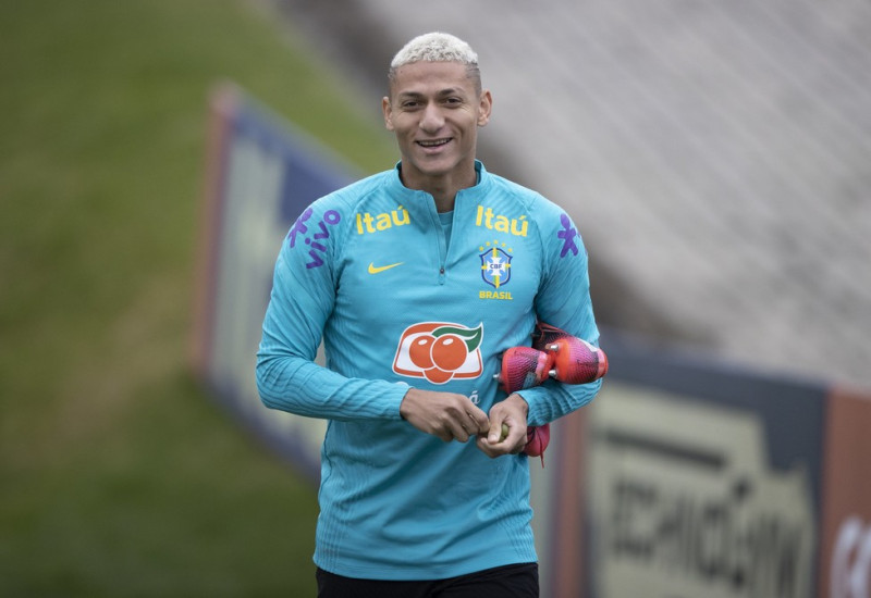 Richarlison foi chamado para o lugar de Pedro, não liberado pelo Flamengo (Foto: Lucas Figueiredo / CBF)