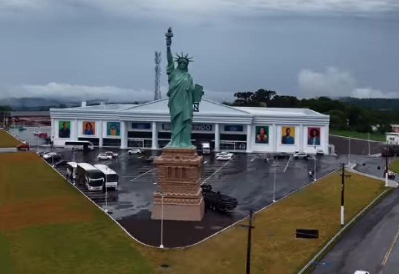 A nova e líndíssima loja da Havan de São Miguel do Oeste (Foto: Divulgação)