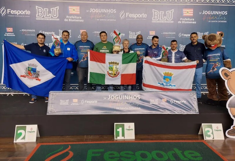 Jaraguá do Sul vence título inédito nos Joguinhos Abertos de SC — Foto: Divulgação/Secel