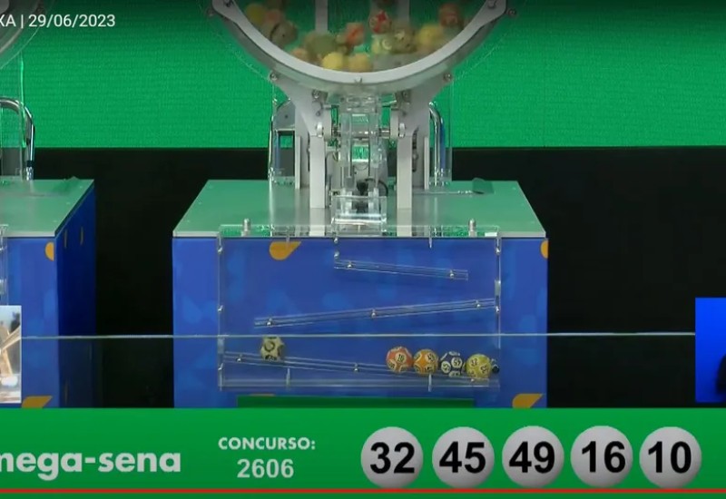 Resultado da Mega-Sena 2606 — Foto: Reprodução / Caixa