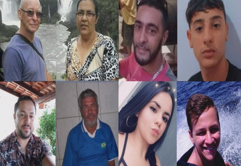 Mais três das 10 vítimas da queda do paredão em Capitólio são identificadas; saiba quem são — Foto: Montagem/g1