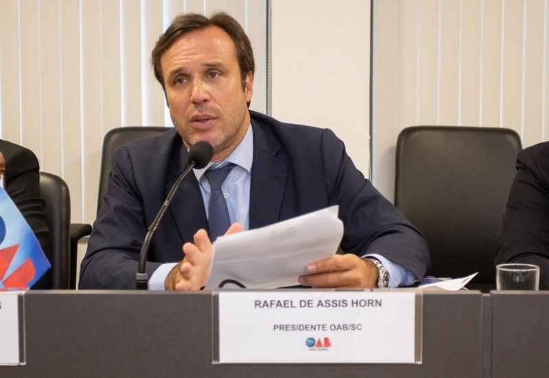 Rafael Horn, presidente da OABSC