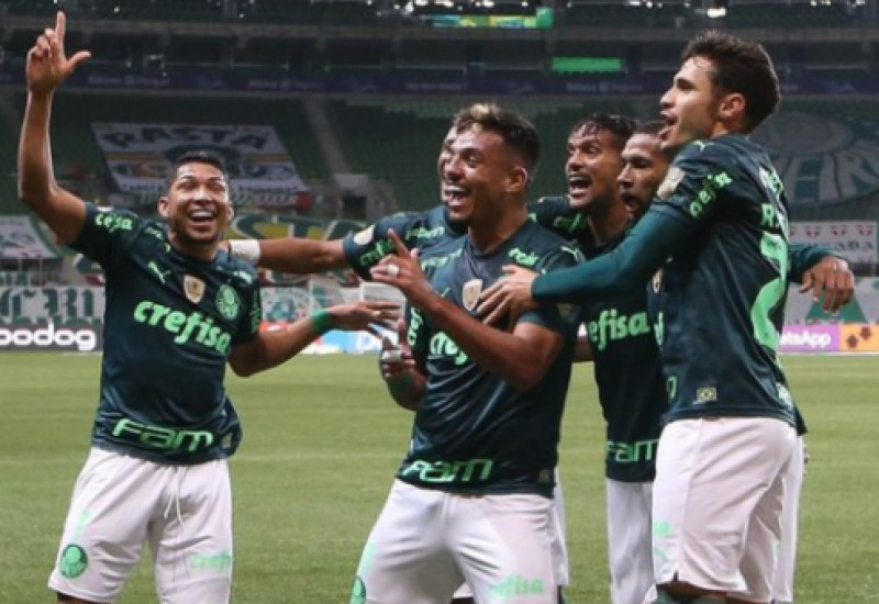 Num primeiro tempo medíocre, Grêmio foi presa fácil para o Palmeiras (Crédito: Divulgacao/Palmeiras)