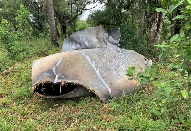 Lixo espacial pertencente ao foguete da SpaceX (Foto: Portal RDX)