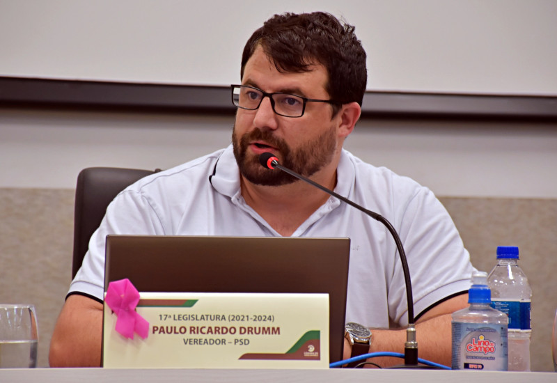 Projeto de autoria de Paulo Drumm obriga instalação de equipamento eliminador de ar. Foto: Tiarajú Goldschmidt/Câmara de Vereadores