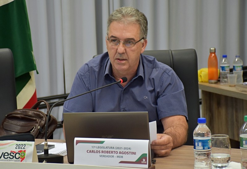Vereador Carlos Agostini é o proponente da audiência pública | Foto: Tiarajú Goldschmidt/Câmara de Vereadores